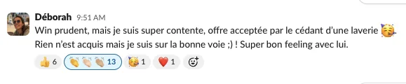 Capture d'un message partagé par un membre de Liberty Cashflow