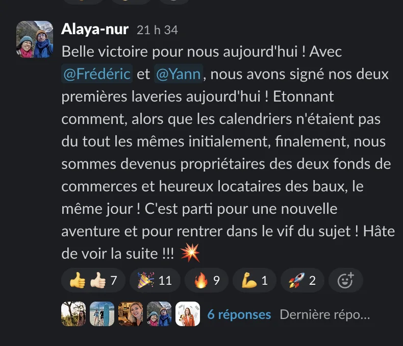 Capture d'un message partagé par un membre de Liberty Cashflow