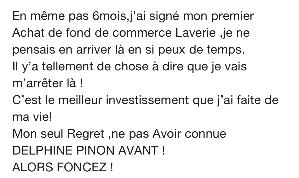 Capture d'un message partagé par un membre de Liberty Cashflow