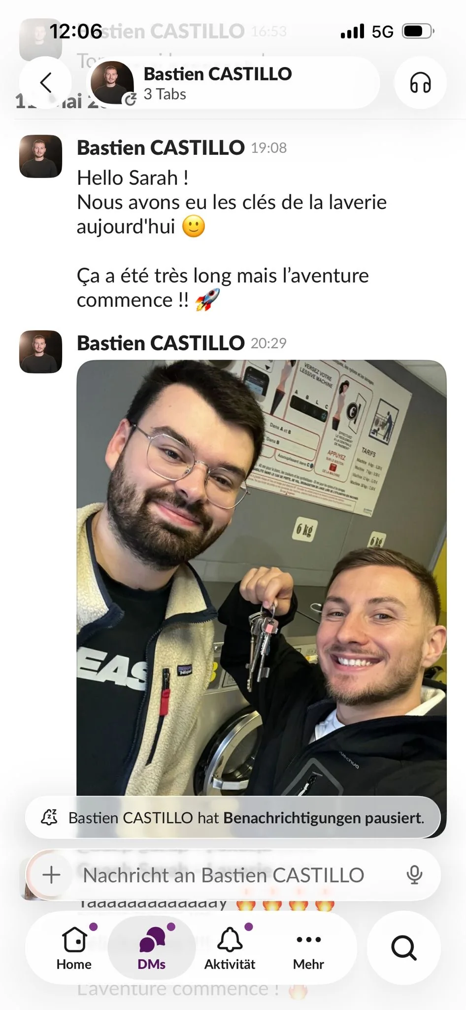 Capture d'un message partagé par un membre de Liberty Cashflow