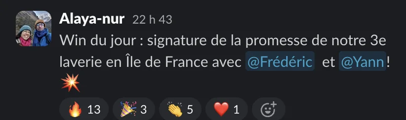 Capture d'un message partagé par un membre de Liberty Cashflow