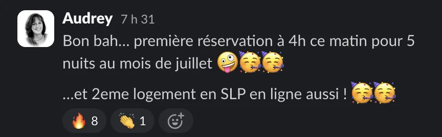 Capture d'un message partagé par un membre de Liberty Cashflow