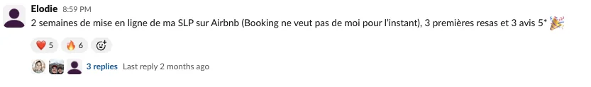 Capture d'un message partagé par un membre de Liberty Cashflow