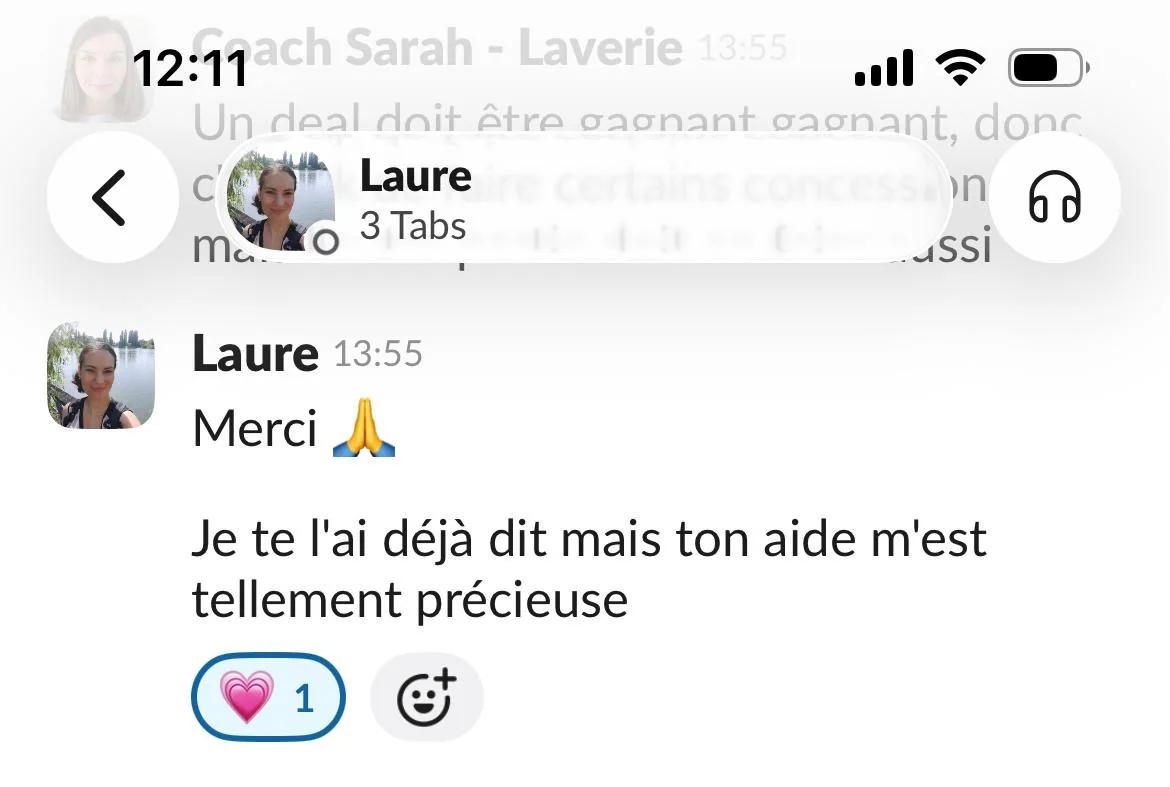 Capture d'un message partagé par un membre de Liberty Cashflow