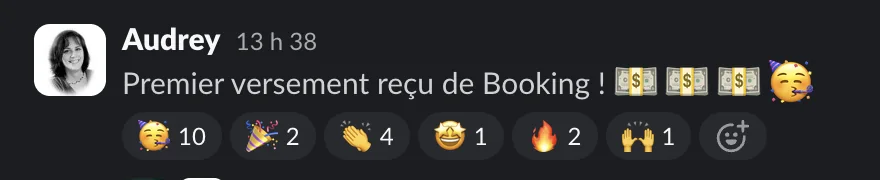 Capture d'un message partagé par un membre de Liberty Cashflow