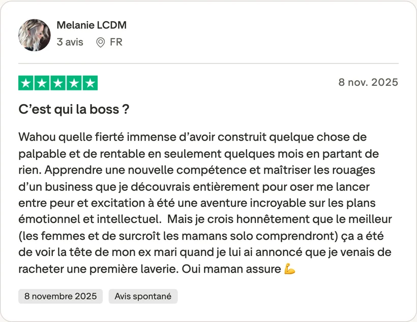 Capture d'un message partagé par un membre de Liberty Cashflow