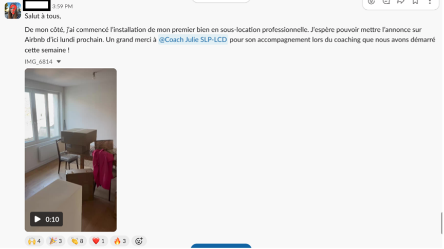 Message de Membre Liberty Cashflow dans la communauté Liberty Cashflow : installation de son premier bien en sous-location professionnelle